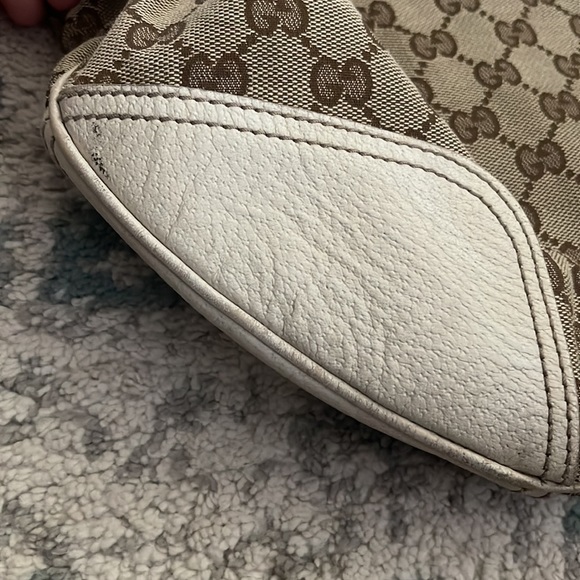 GUCCI Sherry Princy GG Pattern Shoulder Bag Canvas Leather Brown Italy - Picture 7 of 17